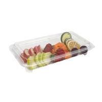 Op Maat Gemaakte Print Wegwerp Pla Lege Food Container Box Clamshell Ontwerp Sabotage Evident Veilig Slot Voor Cookie Fruit Blister