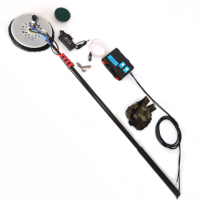 Brosse télescopique rotative en fibre de verre à 4 sections pour le nettoyage des panneaux solaires