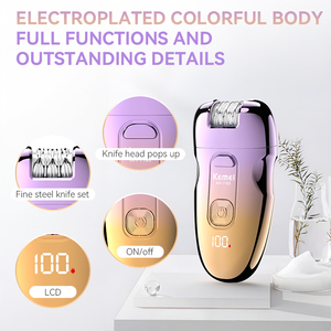 Épilateur électrique Kemei Km-7103 3 en 1, nettoyage du visage, sans fil, rechargeable, batterie, épilateur pour femmes, épilateur - Product Image 3