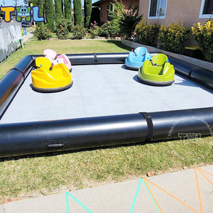 Piste de voitures tamponneuses gonflables, piste de course de voitures électriques, jouets pour enfants, piste de course de voitures tamponneuses noires, karting - Product Image 2