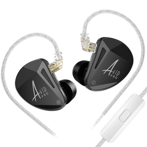 <span class=keywords><strong>KZ</strong></span> <span class=keywords><strong>AS10</strong></span> <span class=keywords><strong>PRO</strong></span> 5BA-Auriculares intrauditivos con cable, auriculares HiFi con monitor, auriculares estéreo de graves con cable de audio desmontable plateado - Product Image 1