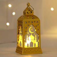 Nicro gros moyen-orient Ramadan suspendu lune étoile Temple islamique musulman en plastique décoration Eid Mubarak électrique veilleuse