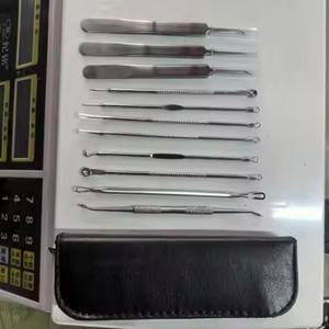Juego Multifunción de Agujas de Acero Inoxidable de Doble Punta para Eliminar Puntos Negros y Acné, con Diez Pinzas - Product Image 1