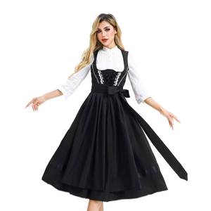 ชุดเดรส Dirndl แบบดั้งเดิมของผู้หญิงชาวบาวาเรียสำหรับฮาโลวีน ชุดแสดงบนเวทีงานคาร์นิวัลเยอรมันสำหรับผู้ใหญ่ - Product Image 2