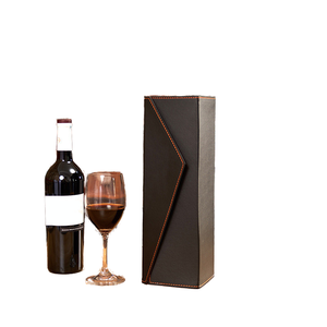 Caja de Regalo Magnética Rígida al por Mayor, Negra, de Lujo, para Botellas de Vino, con Recubrimiento de Papel Barnizado y Materiales Reciclados - Product Image 1