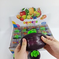 Nouveau produit : Jouet à presser en forme de mangoustan, en blocs de construction, fruit simulé, rebond lent, jouet anti-stress malléable