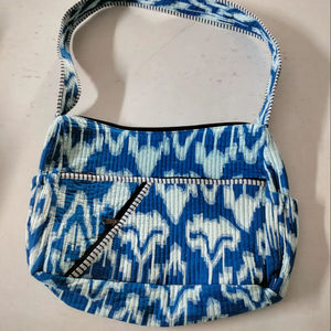 Bolsa de Viaje de Fin de Semana de Lujo Hecha a Mano, con Estampado de Bloques de Algodón, Acolchada, de Gran Capacidad, Resistente, para Deportes, Viajes, Gimnasio, Yoga - Product Image 1