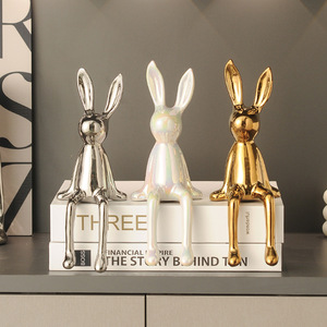 Maison <span class=keywords><strong>salon</strong></span> meuble TV porche armoire à vin <span class=keywords><strong>petit</strong></span> artisanat décorations moderne mignon lapin de guérison <span class=keywords><strong>décoration</strong></span> en céramique - Product Image 4