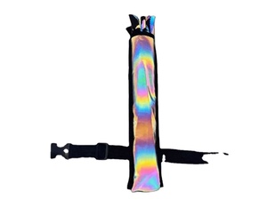 Abanico de Mano Grande Holográfico con Bolsa Iridiscente, Nuevo Estilo 2023 - Product Image 3