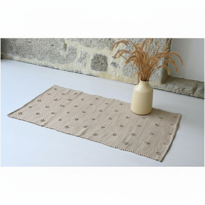 Alfombra de algodón de Estilo Vintage hecha a mano, color oscuro, lavable y personalizada para sala de estar, dormitorio, comedor y habitación de niños - Product Image 1