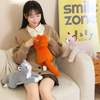 Peluche chat persan couché mignon, taille personnalisée, jouet en peluche avec rembourrage en coton PP, 31-50 cm, compagnon apaisant pour enfants