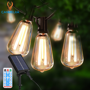 Guirlande Lumineuse Solaire E12 G40 ST38 de Rue, Décoration de Jardin, Lampe Extérieure Étanche avec Télécommande / Lumières <span class=keywords><strong>Solaires</strong></span> - Product Image 1