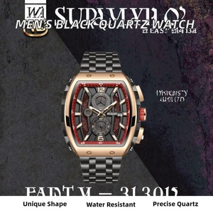 Montre pour homme de style cool et tendance, bracelet en acier inoxydable, étanche, sport, quartz, avec fenêtre de calendrier - Product Image 5