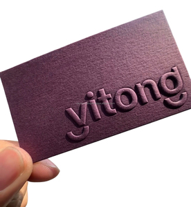 Cartes de visite personnalisées de qualité supérieure gaufrage en relief coton de qualité supérieure sans couleur offset gaufré design en relief carton personnalisable - Product Image 5