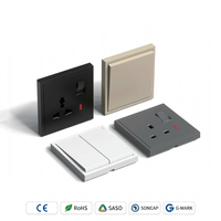 MVAVA Venta al por mayor de fábrica: Panel de PC de 1/2/3/4 módulos, toma de corriente eléctrica universal multifunción tipo UK, interruptores de luz de pared y enchufe.