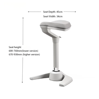 Chaise ergonomique réglable en hauteur pour le travail assis-debout, idéale pour la maison, le bureau, l'école, l'hôpital, les conférences et les espaces publics