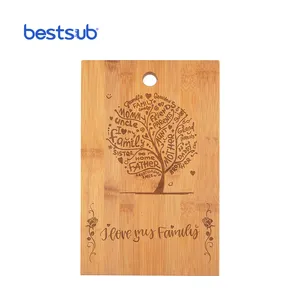 BestSub vente en gros en bois gravure Laser découpe rectangulaire bambou avec ardoise planche à découper 18*30cm DK-BC1830-1018