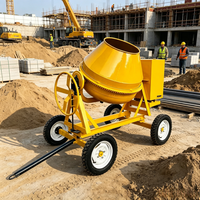 Malaxeur à béton compact diesel/essence avec roues, directement de l'usine