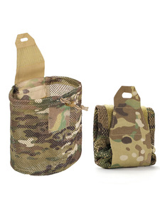 Sac de rangement tactique pliable en maille pour extérieur, avec cordon de serrage réglable, sac en maille pour bouteille d'eau et sac de recyclage portable - Product Image 4