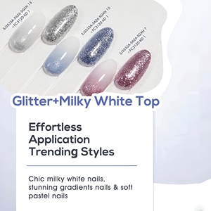 Esmalte de Uñas en Gel Blanco Lechoso Sin Capa Pegajosa, Gel UV LED Blanco Cremoso de 15ml, Top Coat de Larga Duración para Salón de Uñas - Product Image 6