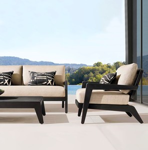 Divano <span class=keywords><strong>da</strong></span> Esterno per Patio e Terrazza, Stile Nordico, Moderno e Semplice, con Rivestimento Rimovibile Impermeabile e Anticorrosione - Product Image 4