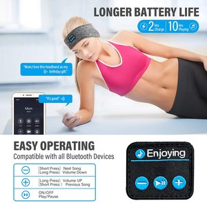 Tốt Nhất Chất Lượng Âm Thanh Hot Bán Âm Nhạc Du Lịch <span class=keywords><strong>Bluetooth</strong></span> Ngủ Mặt Nạ Mắt Ngủ Tai Nghe Ngủ Thể Thao Headbands Bán Buôn Tai Nghe - Product Image 4