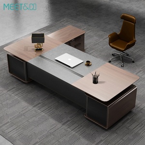 Bureau de direction moderne de luxe en MDF, mobilier de bureau modulaire par un fournisseur de tables de bureau de luxe - Product Image 1