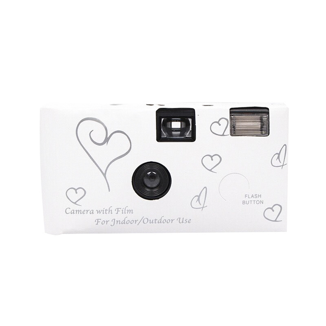 Wholesale Wedding Disposable Camera Custom Vintage Portable 35mm Manual Plastic Single Use Film Camera with Flash