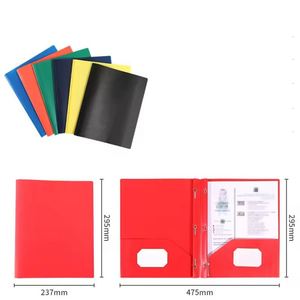 Papelería con Logotipo Personalizado, Artículos de Oficina de Plástico, Carpetas de Presentación para Negocios, Carpeta de Dos Bolsillos con 3 Anillos Metálicos - Product Image 2