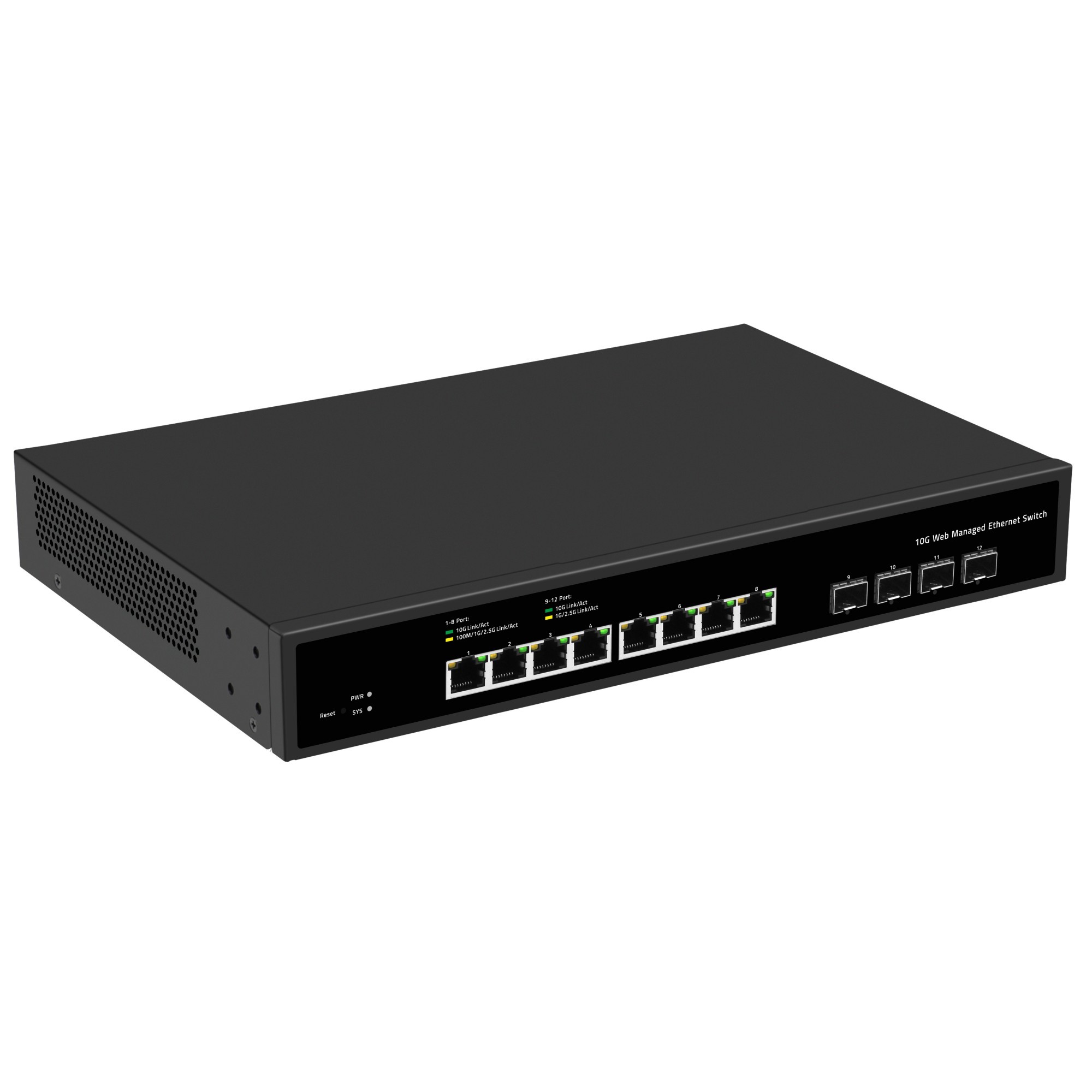 10GbEマネージドスイッチ,8ポート10Gネットワークスイッチャー4ポート 