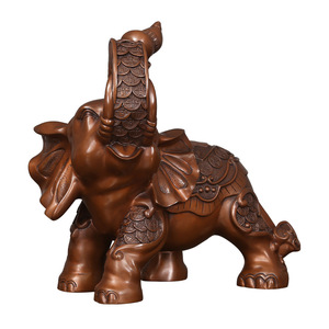 Brass Auspicious <b>Elephant</b> Figurine Handmade Decorative Object Office Space Chinese New Year <b>Gift</b> - Product Image 3