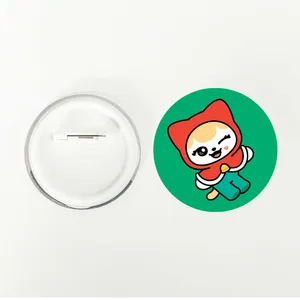 KPOP IVE MINIVE Christmas Cartoon Figure Photo Printed Badge Pins Wonyoung Leeseo Brooches Bag Clothes Accessories Fans Gifts