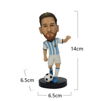 Figurines de joueurs de football en résine personnalisées, figurines de sportifs stylées, souvenirs sportifs artificiels
