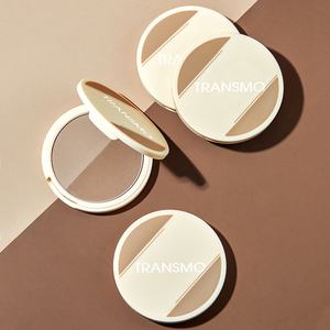 High Quality Clear <b>Plastic</b> Compact Press Powder Case <b>Mirror</b> OEM&ODM Makeup Blush Packaging Container with <b>Mirror</b> - Product Image 1