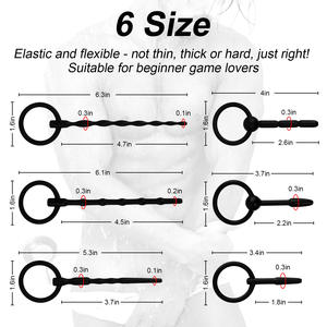 SEXBAY colokan uretra silikon untuk pria mainan seks penghalang uretra mata kuda mainan seks 6 ukuran untuk pria - Product Image 2