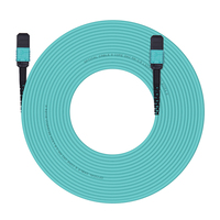 Cable de Fibra Óptica Multimodo OM4 de Baja Pérdida, MOQ Bajo, MTP-MTP, MPO-MPO, Tipo B, Plenum OFNP