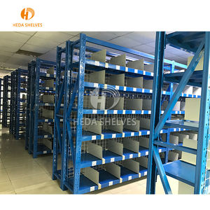 Rayonnage à usage moyen en métal 4 unités de rayonnage à large portée de niveau système de support de stockage d'entrepôt sans boulon - Product Image 5