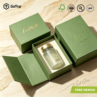 Boîte d'emballage rigide personnalisée avec logo recyclé, style livre, boîte cadeau magnétique de luxe avec insert pour flacon de pilules