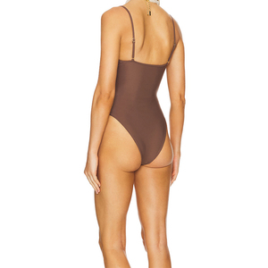 Tùy Chỉnh Chống Uv Có Thể Điều Chỉnh Vai Dây Đeo Của Phụ Nữ Áo Tắm Thiết Lập Một Mảnh Cutout Hình Vuông Đường Viền Cổ Áo Đồ Bơi - Product Image 3