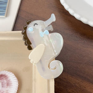 Nouveau dessin animé Animal marin épingle <span class=keywords><strong>à</strong></span> cheveux-mignon hippocampe conception acétate fille <span class=keywords><strong>chignon</strong></span> épingle <span class=keywords><strong>à</strong></span> cheveux - Product Image 5