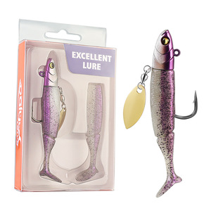 20g 9.5cm Doux Paillettes Lumineuses Paddle Tail Swimbait Bar de <span class=keywords><strong>Mer</strong></span> Noir <span class=keywords><strong>Minnow</strong></span> <span class=keywords><strong>Leurre</strong></span> Ensemble pour Cibler Pike River Lake pour Sandre - Product Image 5