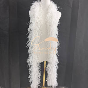 Venta barata 1ply 3ply 5ply Boa de avestruz de varios colores Boa de plumas de avestruz para ropa de baile vestido de novia accesorios decoraciones - Product Image 2