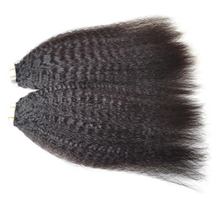 Raw Virgin Remy Human Hair 3b 3C Deep Jerry Yaki Raw Curly <b>Body</b> <b>Wave</b> Afro Kinky Straight Burmese Curly Tape in Extensions - Product Image 3