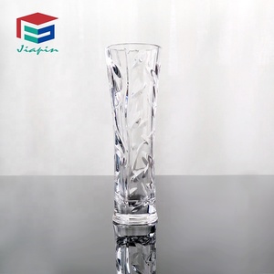 Crystal clear small Acrylic vase wedding tall plastic cylinder vase for decorating flowers