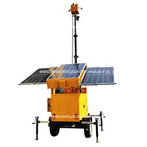 Di động năng lượng mặt trời Powered CCTV tháp giám sát Trailer năng lượng mặt trời <span class=keywords><strong>Camera</strong></span> Trailer cho các cơ sở công cộng - Product Image 1