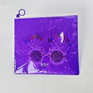 Sac à bulles en plastique antichoc, pour courrier, emballage personnalisé de <span class=keywords><strong>grande</strong></span> capacité, de haute qualité, <span class=keywords><strong>rose</strong></span> transparent, avec fermeture à glissière - Product Image 6