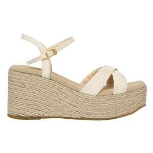 Sandales Compensées Pour Femme Ann's en Cuir à Plateforme et Bout Ouvert, Talon de 8 cm, Antidérapantes, Légères, Style Espadrille, Effet Jambes Allongées - Product Image 2