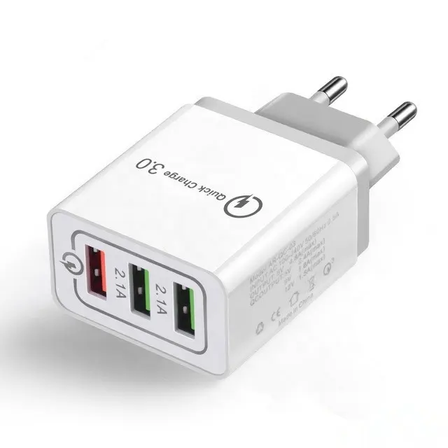 壁充電器QC3.0アダプター高速3 USBポート充電器工場供給