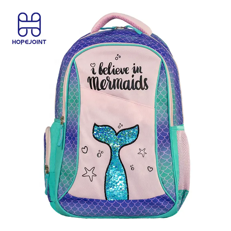 Ransel Sekolah Anak Perempuan Siswa Kustom Glitter Tas Sekolah Cantik Ukuran Besar untuk Anak Perempuan