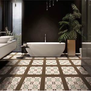 Carreaux <span class=keywords><strong>de</strong></span> parquet en bois mat 600x600, style rétro français européen, antidérapants, pour salon, café commercial, bar, balcon extérieur - Product Image 4